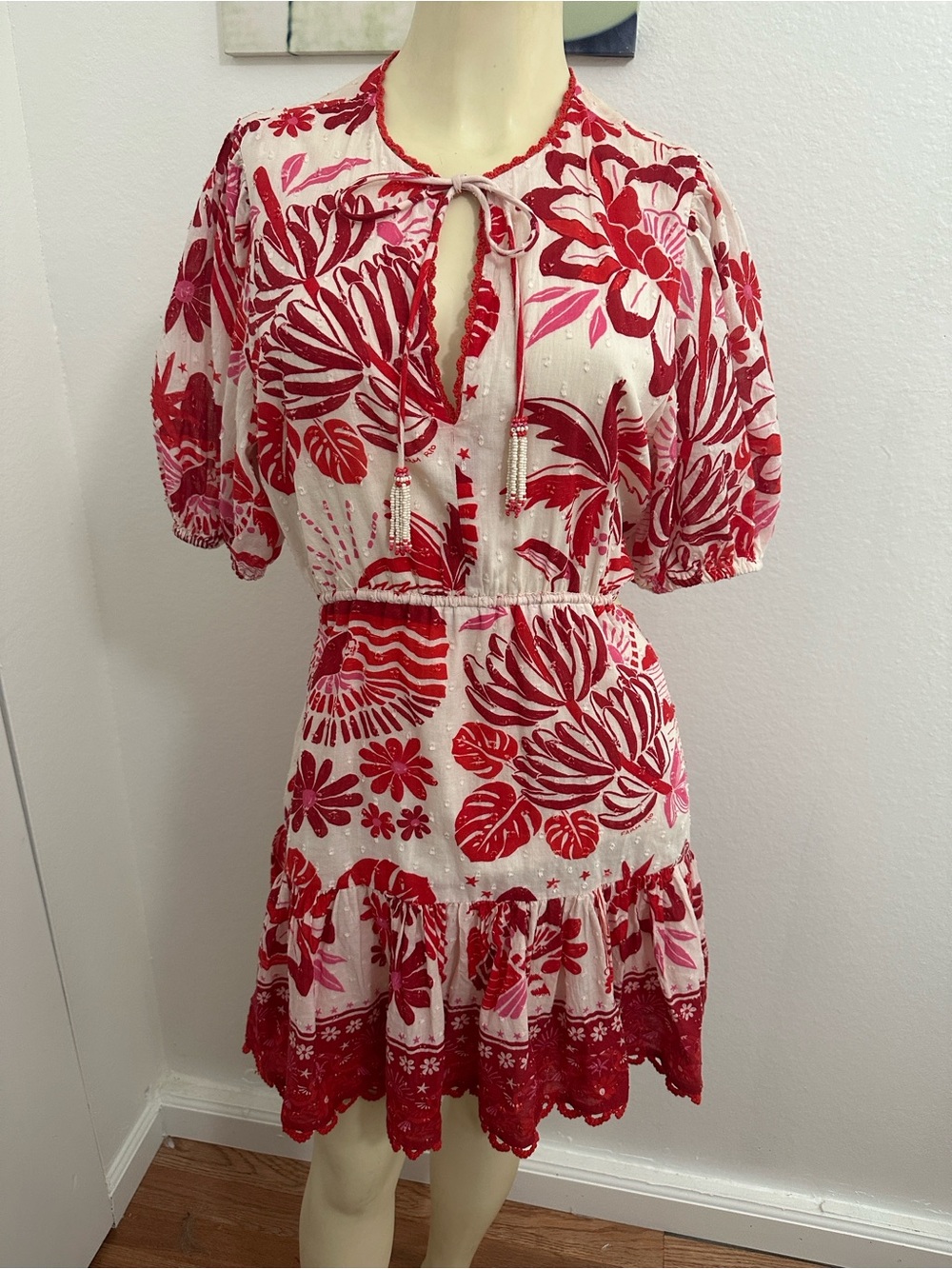 FARM Rio Rio Tiles Cotton Mini Dress | - Picture 5 of 15